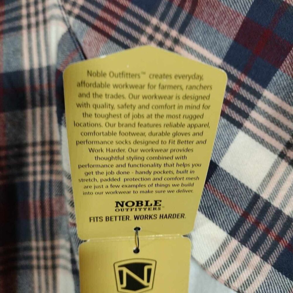 Noble Outfitters Shirt Plaid Fannel Womens Shirt Long Sleeve Size Medium - Picture 12 of 14